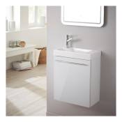 Planetebain - Meuble lave-mains design blanc laqué pour wc