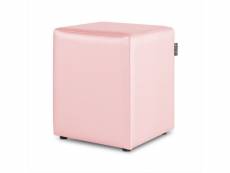 Pouf cube similicuir rose 1 unité 3790489