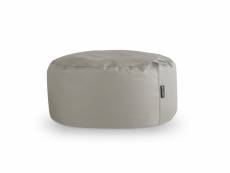 Pouf rond similicuir indoor cendre happers 3711829