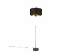Qazqa led lampadaires shade-duo - noir - moderne - d 47cm