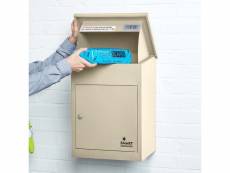 Smart parcel box - boîte à colis moyenne beige à accès frontal SPB-M-CREAM