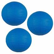 Sous Le Lampion - 3 Lanternes boules papier 50cm bleu