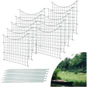Swanew - Clôture d'étang Kit complet porte de jardin Clôture de jardin Clôture sauvage 22pcs vert