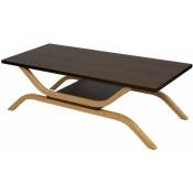 Table basse de salon table d'appoint 35x110x48cm aspect chêne