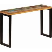 Table de la console idéale pour l'entrée avec une structure en acier et un dessus en bois