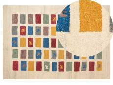 Tapis gabbeh en laine multicolore 140 x 200 cm muratli