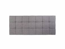 Tête de lit capitonnée carrés polyester gris - 160cm