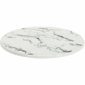 The Home Deco Factory - Dessous de plat en porcelaine effet marbre 18 cm - Blanc