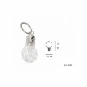 Trade Shop Traesio - 3 pièces Set Mini Torcia Keychain led smd Forme d'ampoule de poche DT-2093