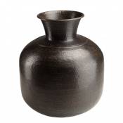 Vase alu couleur cuivre noir antique effet martelé