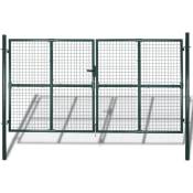 Vidaxl - Portail de clôture à porte double Acier