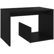 Vidaxl - Table d'appoint Noir 59x36x38 cm Aggloméré Noir