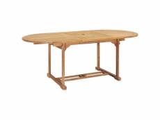 Vidaxl table de jardin extensible 150-200x100x75 cm teck solide 44675