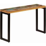 Vidaxl - Table de la console idéale pour l'entrée avec une structure en acier et un dessus en bois