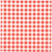 1001kdo - Lot de 20 serviettes papier carreaux rouge