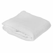Alèse de lit en coton gratté - Blanc - 120 x 190