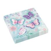 Amscan serviettes de table papillon 33 x 33 cm papier