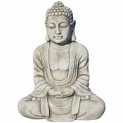 Anaparra - Statue Bouddha réussie 60 cm. Pierre reconstituée Couleur Moss