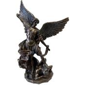 Anges - Statuette Saint Michel de couleur bronze