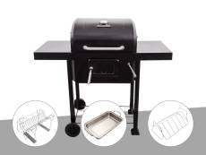 Barbecue à Charbon Char-Broil Performance Charcoal 2600 + Grille multi étagère + Plat à rôtir + Support inox et rôti Grill