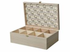 Boîte à bijoux en bois à customiser 25 x 20 x 6,5 cm 14002931