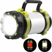 Camping Torch led Rechargeable Camping Lantern, Camping Light with 6 Lighting Modes, 3700mAh Flashlight, IPX4 Waterproof Camping Accessories, Camping