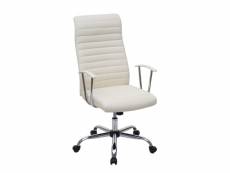 Chaise de bureau cagliari, chaise pivotante, chaise de direction, cuir synthétique ~ crème-beige
