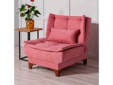 Chaise / fauteuil convertible lefkada tissu rose