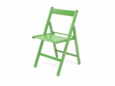 Chaise pliante en hêtre vert de haute qualité 43x48xh.79 cm