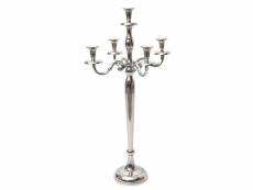 Chandelier bougeoirs pour 5 bougies couleur argent