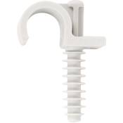 Collier cheville plastique blanc simple- Tube Ø 20 mm - Vendu par 100 - Fix-Ring - ING Fixation