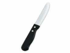 Couteau à steak manche noir plastique l 25,1 cm -