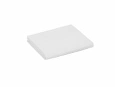Drap plat blanc 240 x 300 cm pour lit 2 places 100% coton/57 fils/cm²