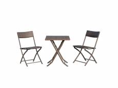 Ensemble meubles de jardin design table carré et chaises
