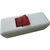 Interrupteur pour câble souple interBär 8010-108.01 blanc, rouge 2 x Off/On 10 a 1 pc(s) - blanc, rouge