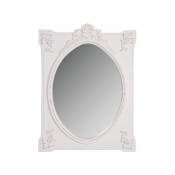Jardibricodeco - Miroir rectangulaire blanc charme
