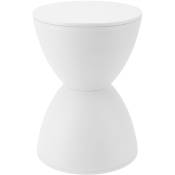 Jeffergarden - Tabouret en forme de sablier en plastique, moderne, Simple, Style nordique, rond, pour salle de bain, cabine d'essayage, blanc
