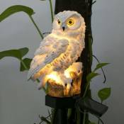Led - Lampe de jardin avec chouette réaliste - Lampe