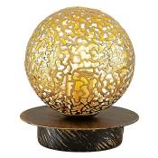 Lucande - Lampe à poser 'Evory' en métal pour salon & salle à manger - noir, doré