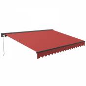Oviala - Store banne semi-intégral 3x2,5m en aluminium rouge - Rouge