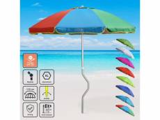 Parasol de plage aluminium léger visser protection uv girafacile 220 cm eolo GiraFacile