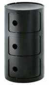 Rangement Componibili / 3 tiroirs - H 58 cm - Kartell noir en plastique