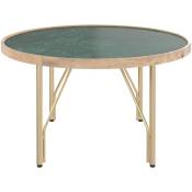 Rendez-vous Déco - Table basse ronde Kali en marbre vert D85 cm - Vert