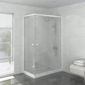 Sanycces - Porte de douche accès d'angle Laia - 100 x 70 cm