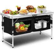 Swanew - Cuisine de camping 3 compartiments - meuble de rangement cuisine, meuble camping