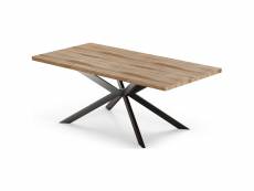 Table à manger rectangulaire - industrielle - bois