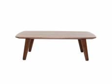 Table basse rectangulaire vintage bois foncé noyer