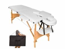 Table de massage blanc 2 zones avec sac de transport helloshop26 08_0000463