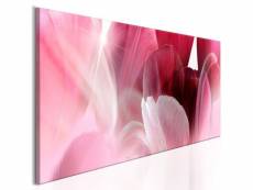 Tableau fleurs flowers: pink tulips taille 120 x 40