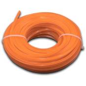 Vhbw - Fil de coupe universel pour tondeuse, débroussailleuse, coupe-bordure - Fil de rechange, orange, 3 mm x 15 m, carré